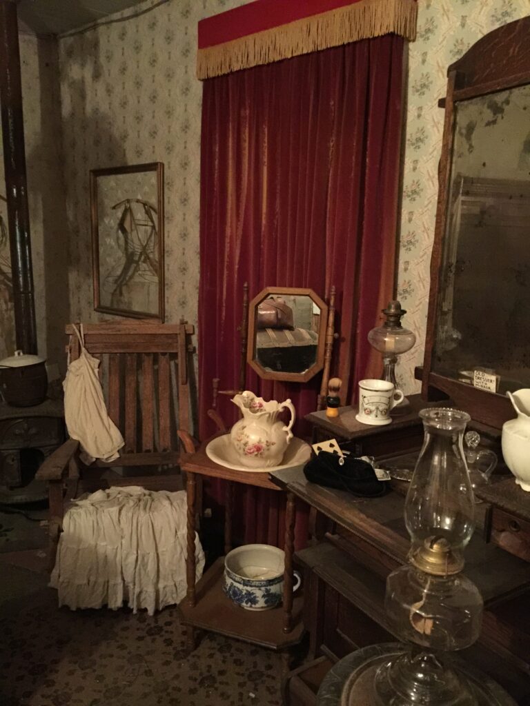 Inside view of a room at the Birdcage Theater