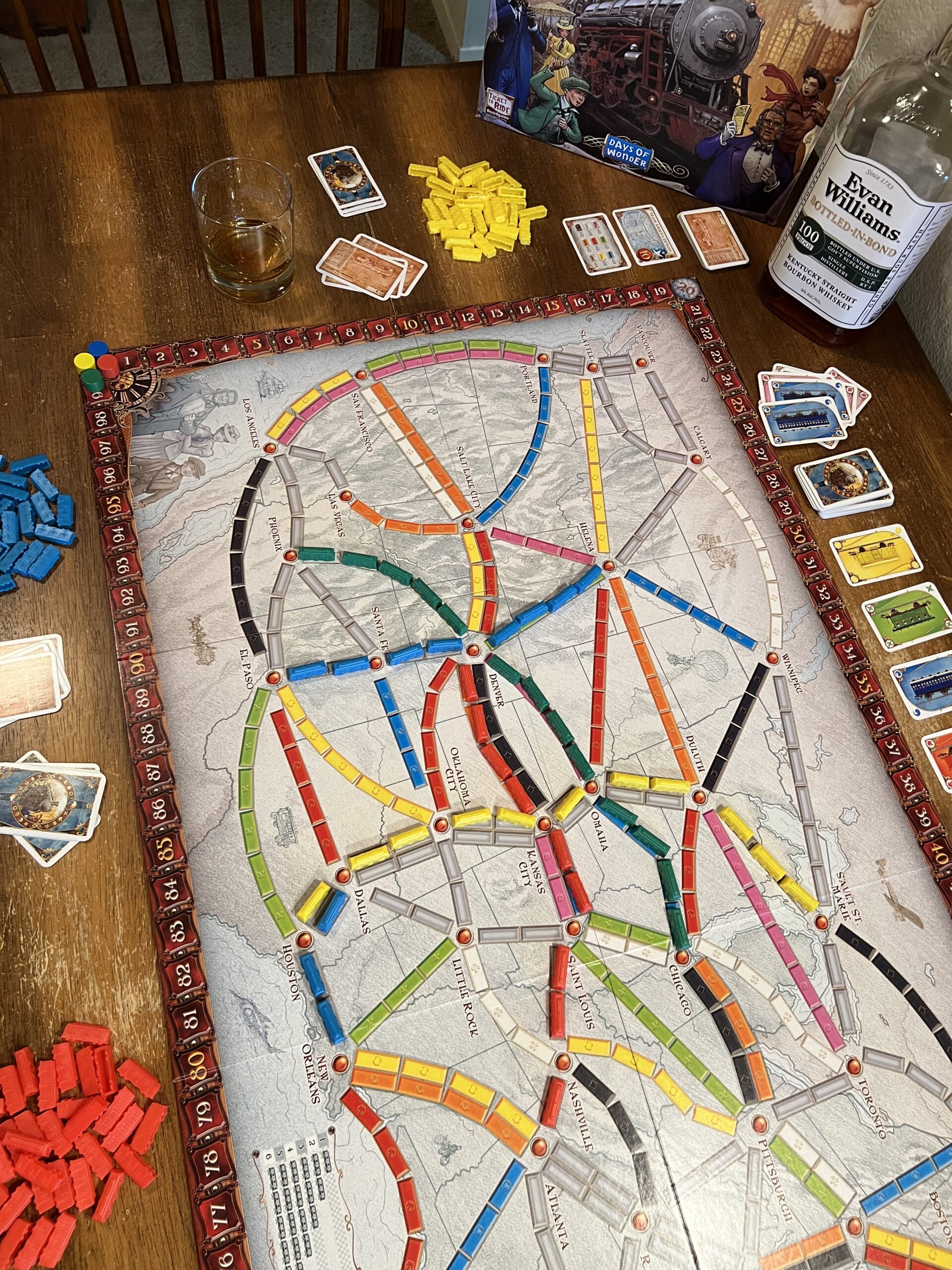 The board from Ticket to Ride.